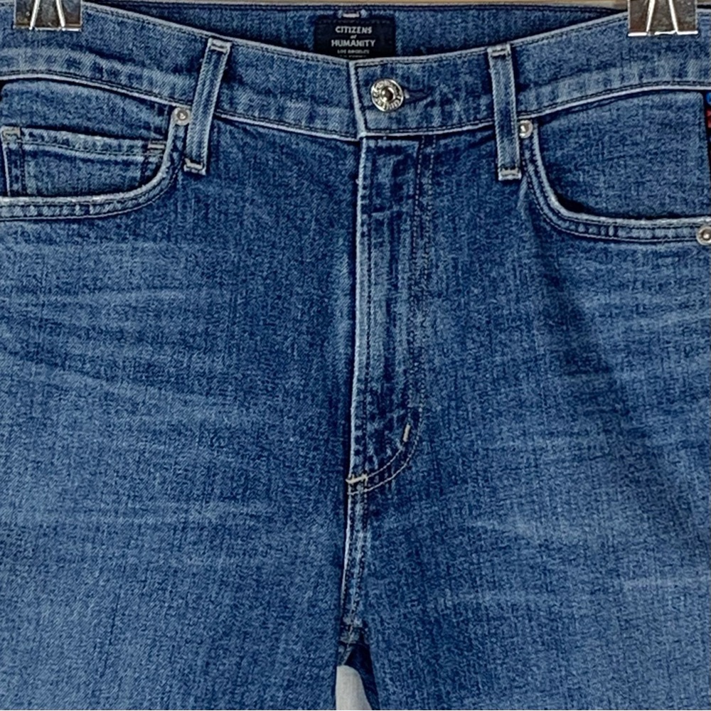 Citizens‎ of Humanity~Women’s Tangier Embroidered Demy Cropped Flare Jeans~Sz 27 - Picture 5 of 16